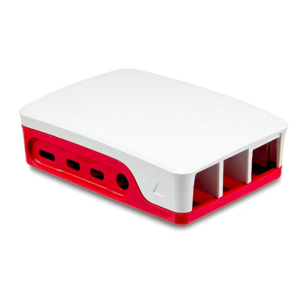 صندوق راسبيري باي 4 الرسمي (أحمر/أبيض) / Official Raspberry Pi 4 Case (Red/White)
