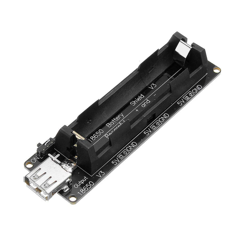 حامل بطاريه لوحة تطوير V3 حماية الشحن الزائد متوافق مع راسبري / Battery Holder 18650 V3 Development Board Compatible 1 way