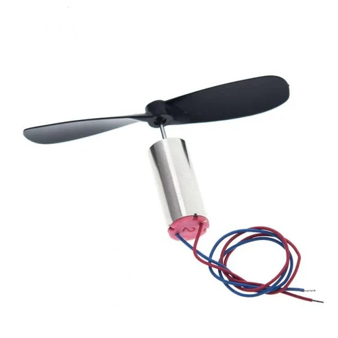 محرك كورليس ميكرو  مع مروحة للطائرات الصغيرة عالية السرعة / DC 3.7V 716 7x16mm Micro Coreless Motor With Propeller for High Speed Mini Drones