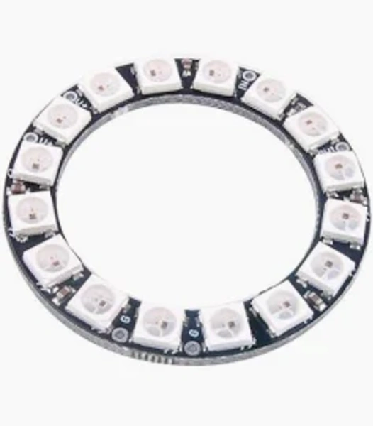 حلقة ليد RGB ذكية – دائرية 16 بت / WS2812B RGB LED Ring – 16 Bit Round (5050 RGB)