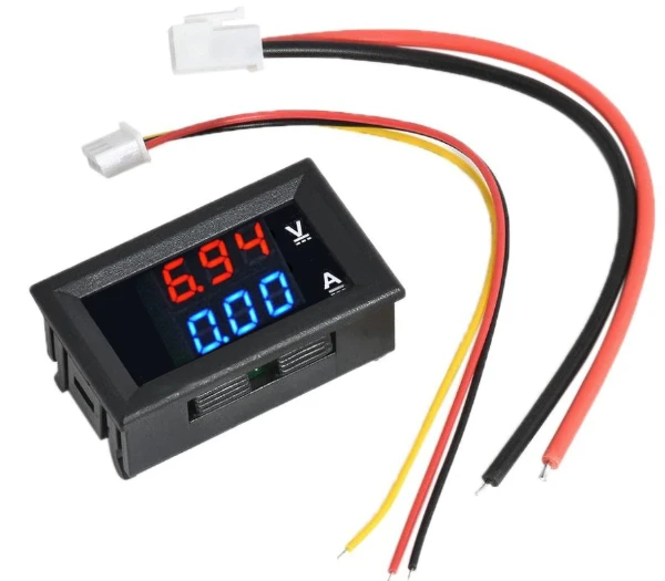 لوحه رقميه / DC 100V 100A Voltmeter Ammeter Blue + Red LED Amp Dual Digita