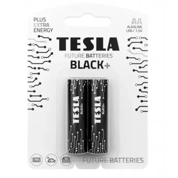 بطاريات قلوية   / Tesla AA Battery Black+ Alkaline (Pack of 2)