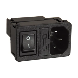 مقبس تيار مزود بمفتاح ومؤمن بفيوز / AC Power Socket, with switch and fuse