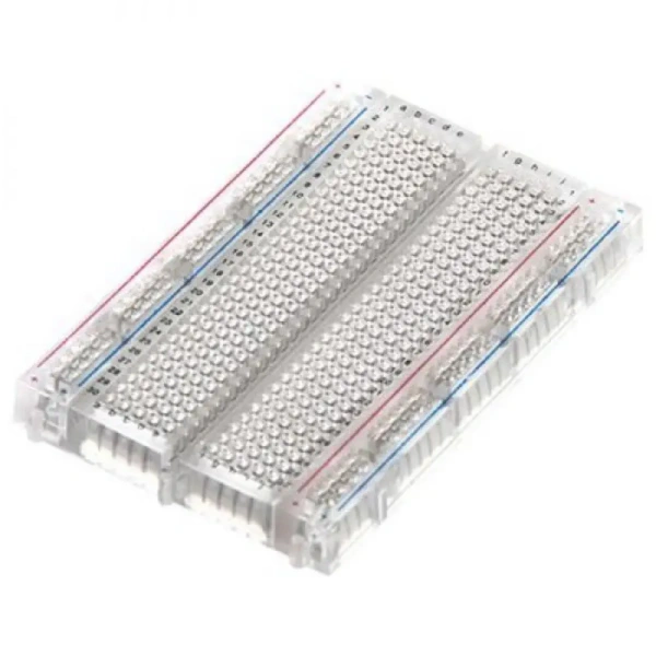 لوحة تجارب شفافة (بريد بورد) – 400 نقطة / Transparent 400-Point Breadboard