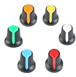 غطاء مقبض بوتنشميتر / Plastic Knob WH148 Potentiometer Knob Cap Applicable Diameter 6mm