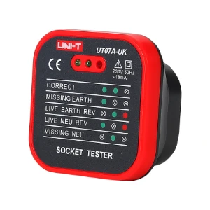 جهاز التحقق من سلامة الاسلاك / UT07A-UK Socket Tester